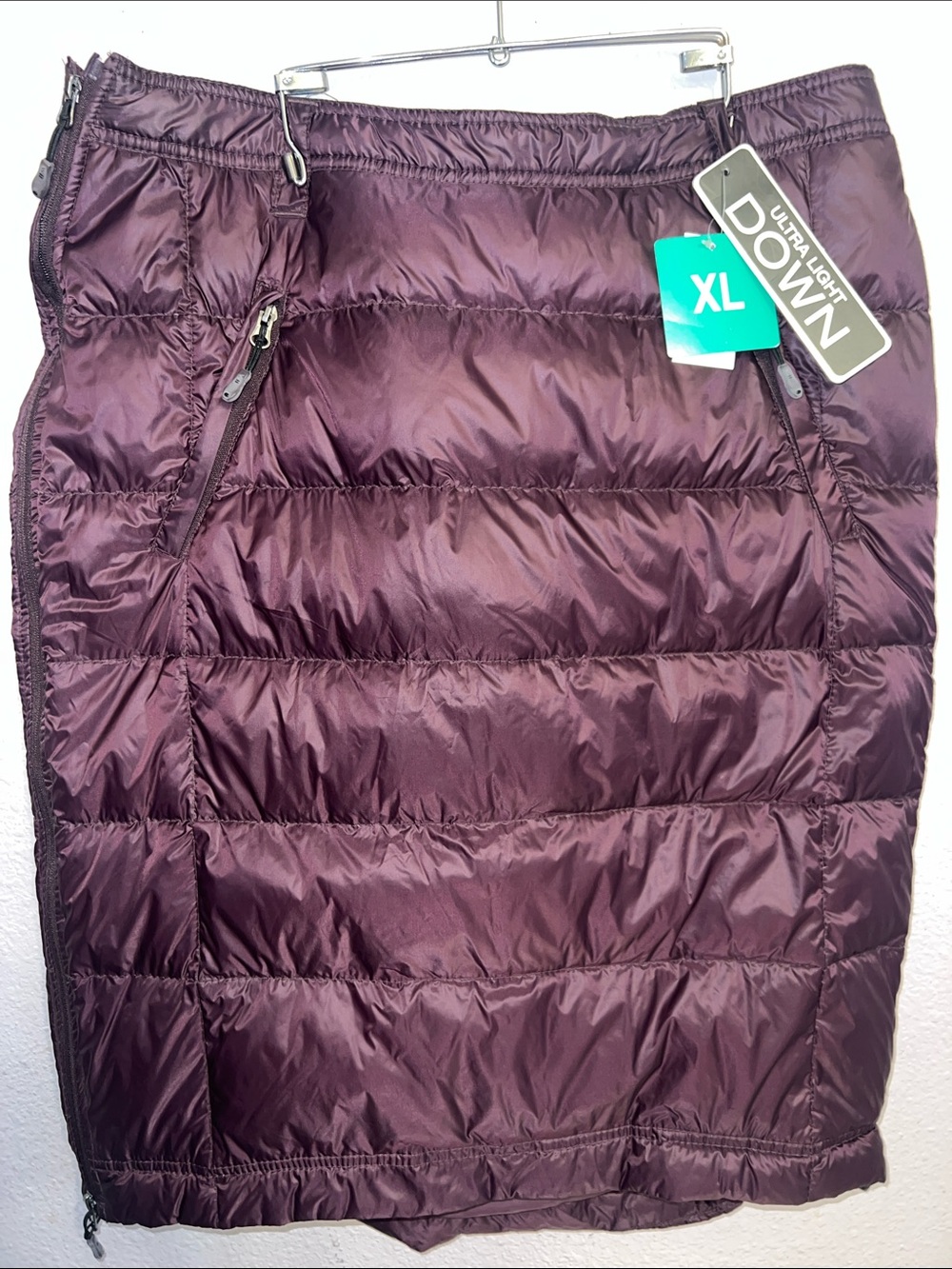 32 Degrees Quilted Insulated Puffy Midi Skirt in Deep Purple NWT XL - Picture 7 of 7
